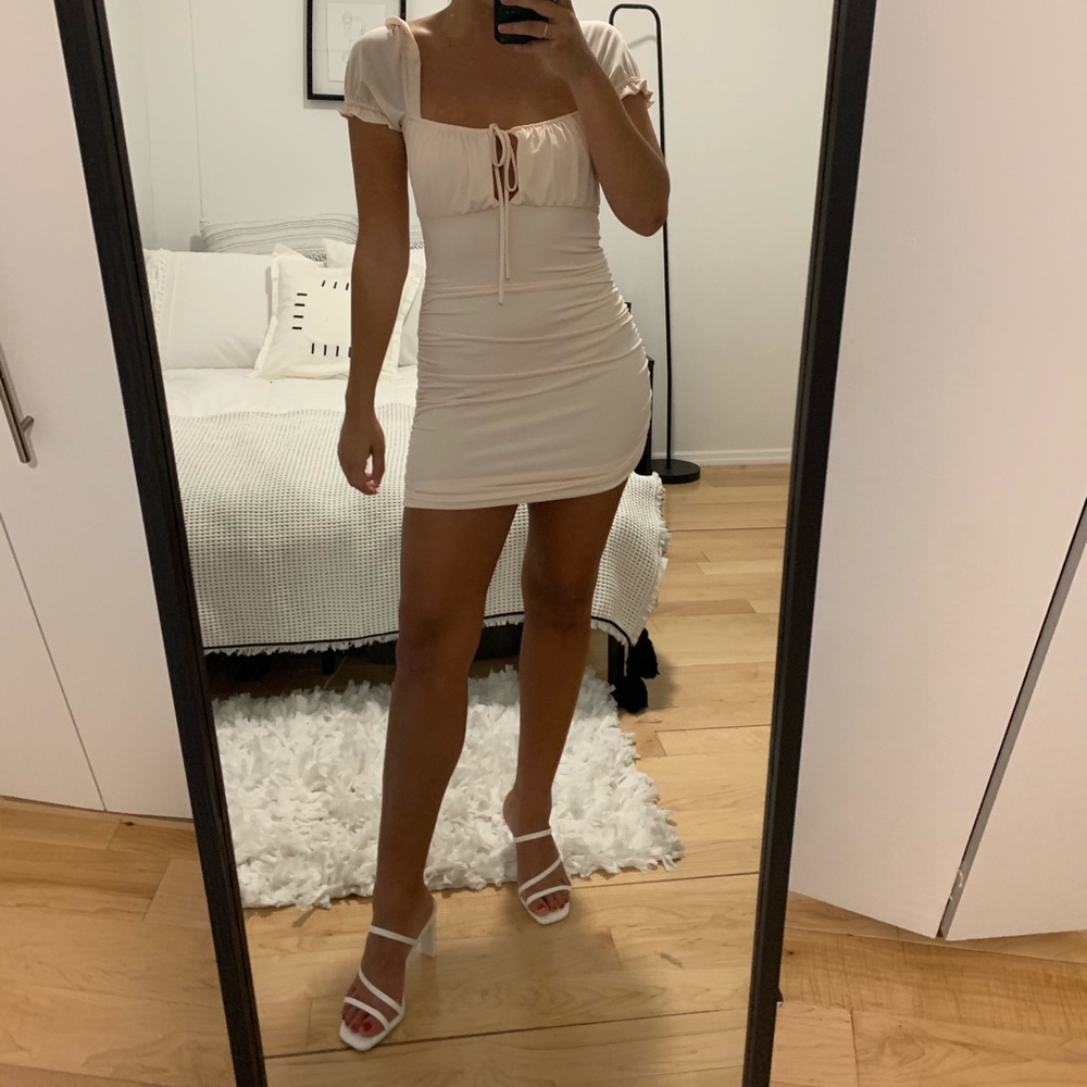 Mini Bodycon Puff Sleeve Dress